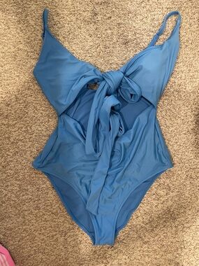 Aerie Blue wrap One-Piece Swimsuit medium